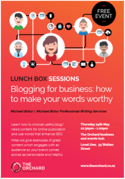 Lunchbox session poster Michael Botur writer