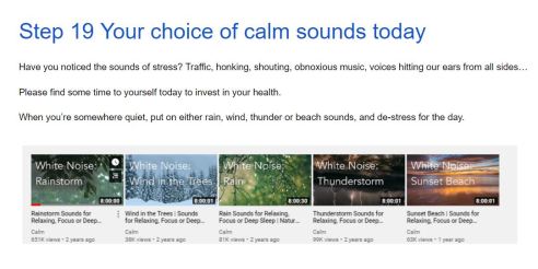 Your choice of calm sounds today
